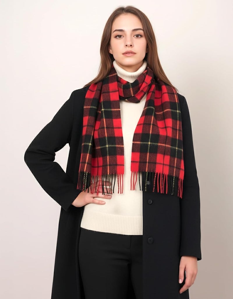 Achillea Scottish Tartan Plaid Scarf - Warm Cashmere Feel Winter Scarf, Scarves for Holiday, Christmas & Daily Wear - Image 2